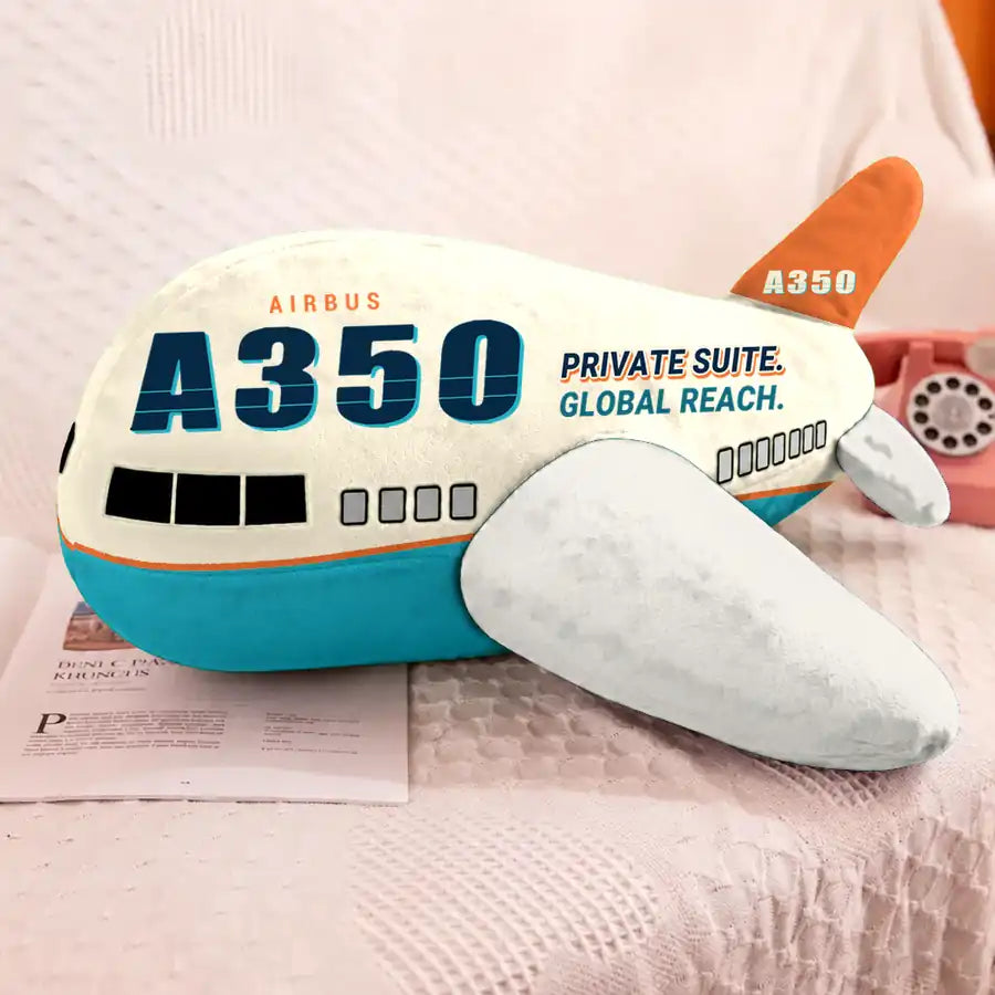 Airbus ACJ350 - Cartoon - Airplane Pillow