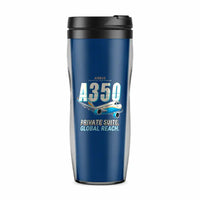 Thumbnail for Airbus ACJ350 - Cartoon - Plastic (No Holder) - Blue