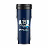 Thumbnail for Airbus ACJ350 - Cartoon - Plastic (No Holder) - Dark Blue