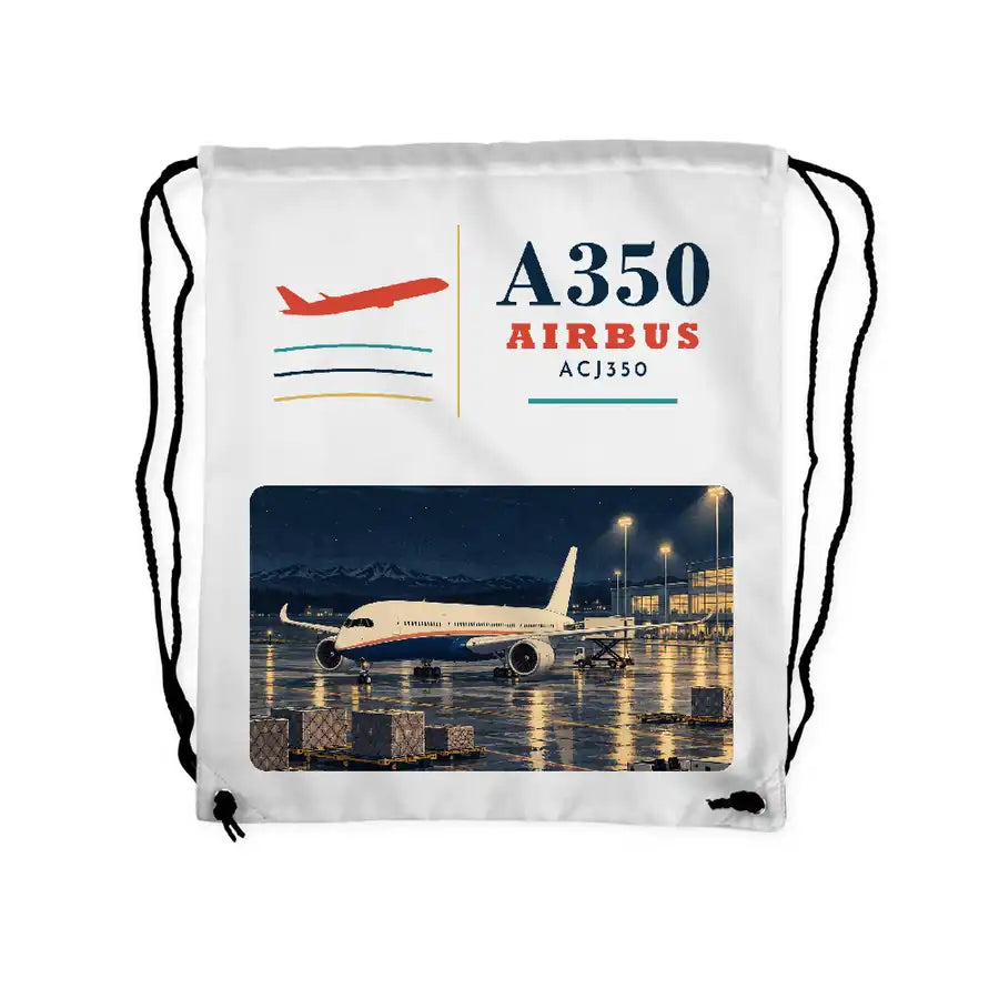 Airbus ACJ350 - Drawstring Bag - Classic - White