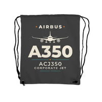 Thumbnail for Airbus ACJ350 - Drawstring Bag - Heritage - Gray