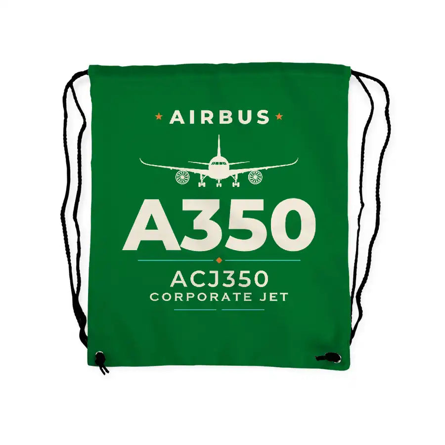 Airbus ACJ350 - Drawstring Bag - Heritage - Green