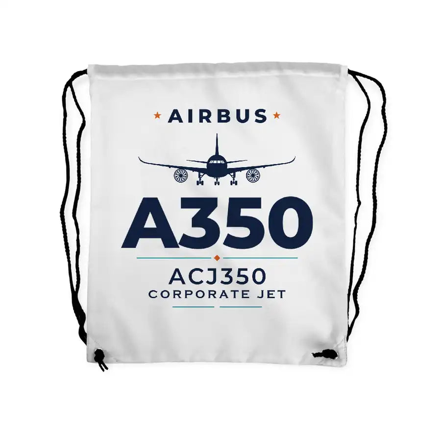 Airbus ACJ350 - Drawstring Bag - Heritage - White