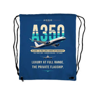 Thumbnail for Airbus ACJ350 - Drawstring Bag - Original - Blue