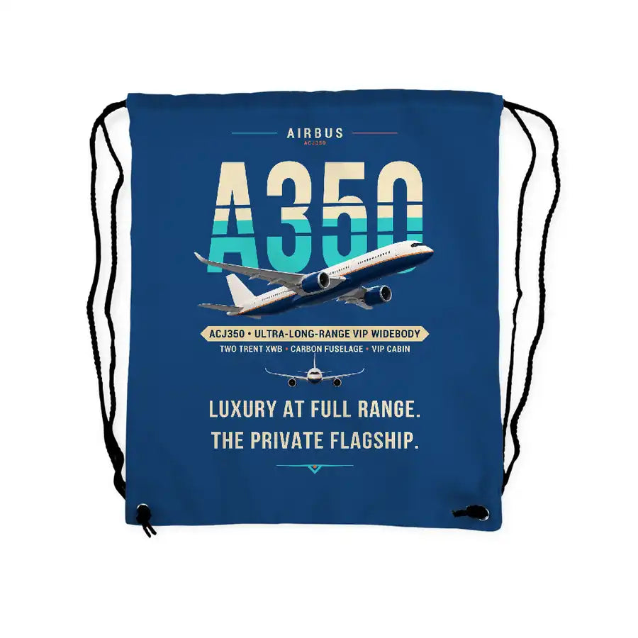 Airbus ACJ350 - Drawstring Bag - Original - Blue