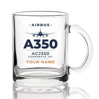 Thumbnail for Airbus ACJ350 - Heritage + Name - Coffee & Tea Glass