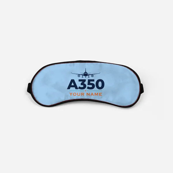 Airbus ACJ350 - Heritage + Name - Sleep Mask - Light Blue