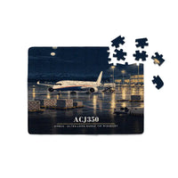 Thumbnail for Airbus ACJ350 - Horizontal + Text - Canvas Puzzle
