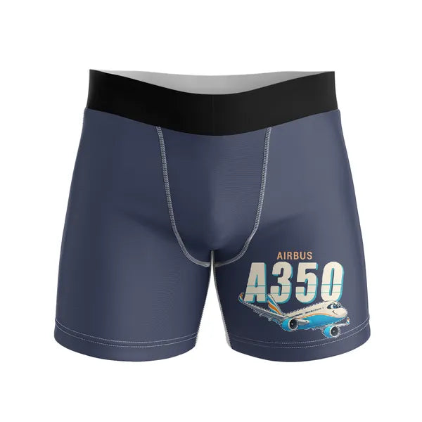 Airbus ACJ350 - Men Boxers - Cartoon - Navy Blue