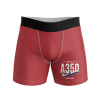 Thumbnail for Airbus ACJ350 - Men Boxers - Original + Name - Red