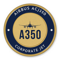 Thumbnail for Airbus ACJ350 Patches - Circle - Navy Gold