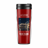 Thumbnail for Airbus ACJ350 - Poster + Name - Plastic (No Holder) - Red
