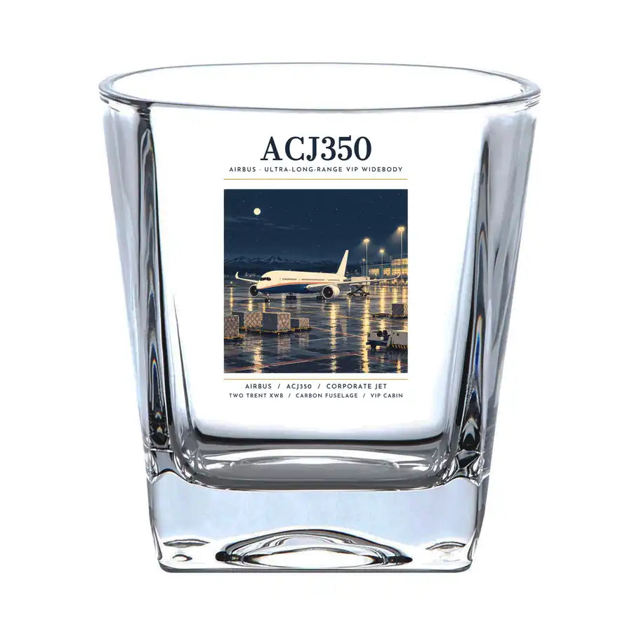 Airbus ACJ350 - Poster - Whiskey Glass