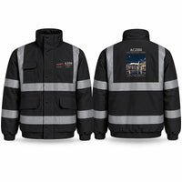 Thumbnail for Airbus ACJ350 Reflective Winter Jackets - Poster - Black