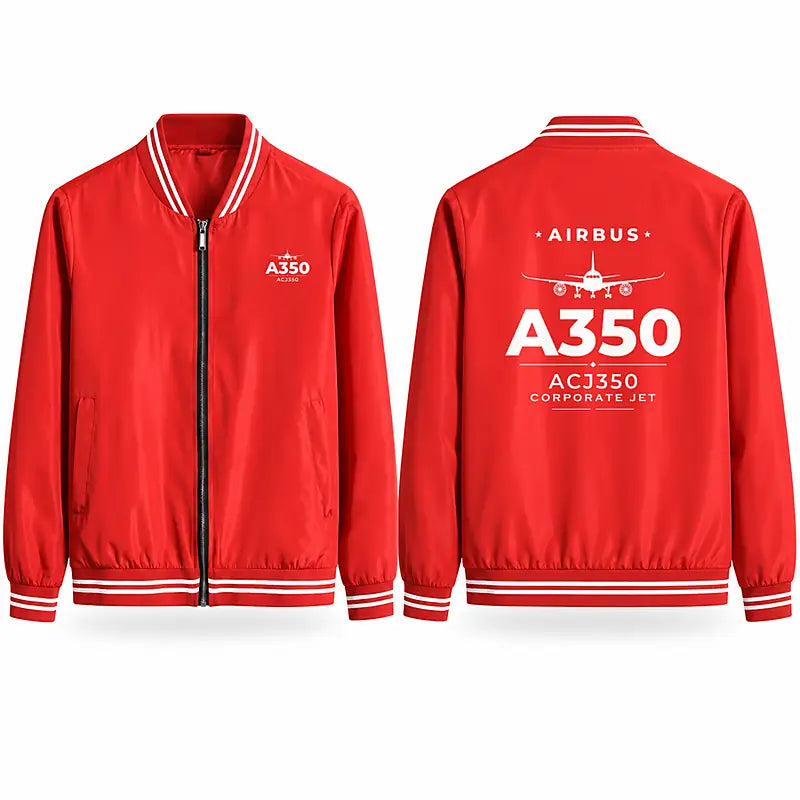 Airbus ACJ350 Stylish Jackets - Baseball Collar - Heritage - Red