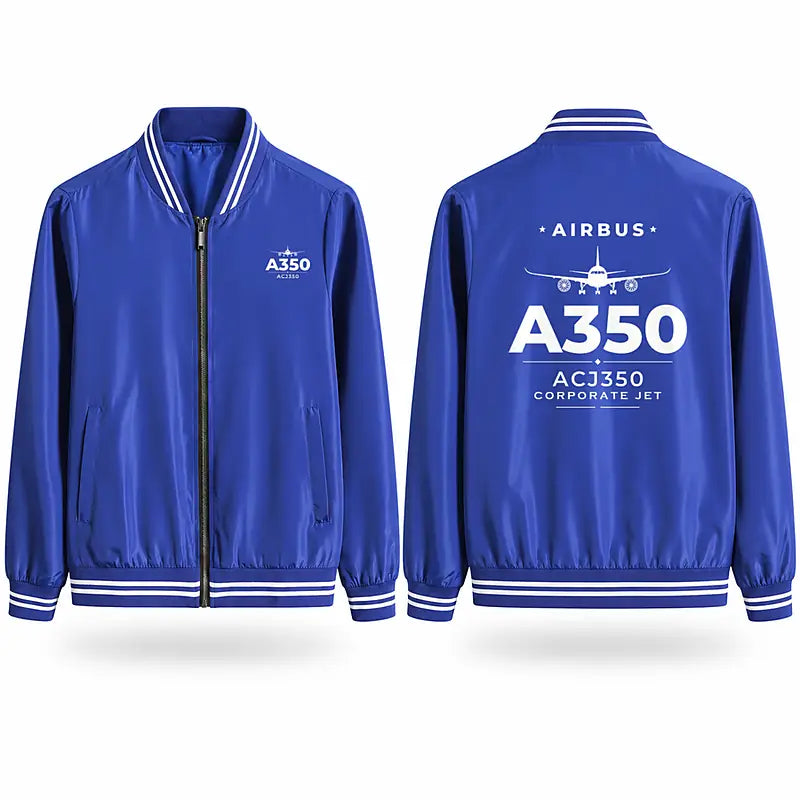 Airbus ACJ350 Stylish Jackets - Baseball Collar - Heritage - Royal Blue