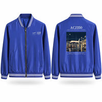 Thumbnail for Airbus ACJ350 Stylish Jackets - Baseball Collar - Poster - Royal Blue
