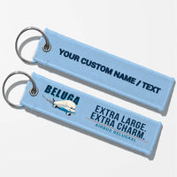 Thumbnail for Airbus BelugaXL - A330-743L Aviator Key Chains - Light Blue - Cartoon - Personalized