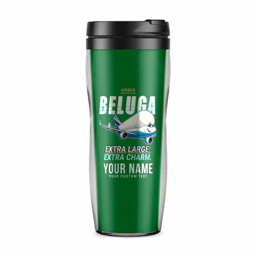 Airbus BelugaXL - A330-743L - Cartoon + Name - Plastic (No Holder) - Green