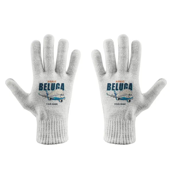 Airbus BelugaXL - A330-743L - Gloves - Full - Cartoon + Name - White