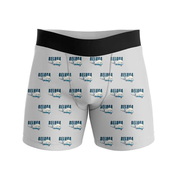 Airbus BelugaXL - A330-743L - Men Boxers - Cartoon Pattern - Light Gray