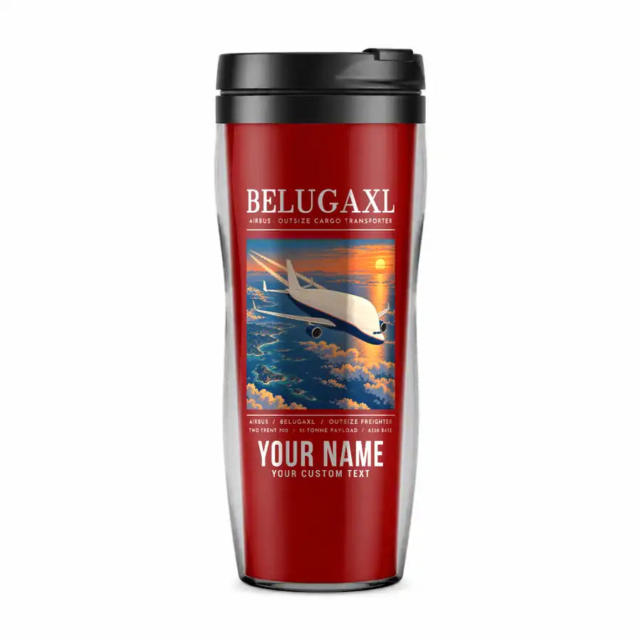 Airbus BelugaXL - A330-743L - Poster + Name - Plastic (No Holder) - Red