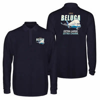 Thumbnail for Airbus BelugaXL - A330-743L Premium Polo T-Shirts - Cartoon - Long Sleeve - Dark Blue