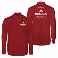 Thumbnail for Airbus BelugaXL - A330-743L Premium Polo T-Shirts - Heritage - Long Sleeve - Dark Red