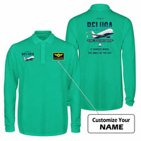 Thumbnail for Airbus BelugaXL - A330-743L Premium Polo T-Shirts - Original + Name - Long Sleeve - Green