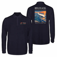 Thumbnail for Airbus BelugaXL - A330-743L Premium Polo T-Shirts - Poster - Long Sleeve - Dark Blue