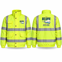 Thumbnail for Airbus BelugaXL - A330-743L Reflective Winter Jackets - Cartoon - Fluorescent Yellow