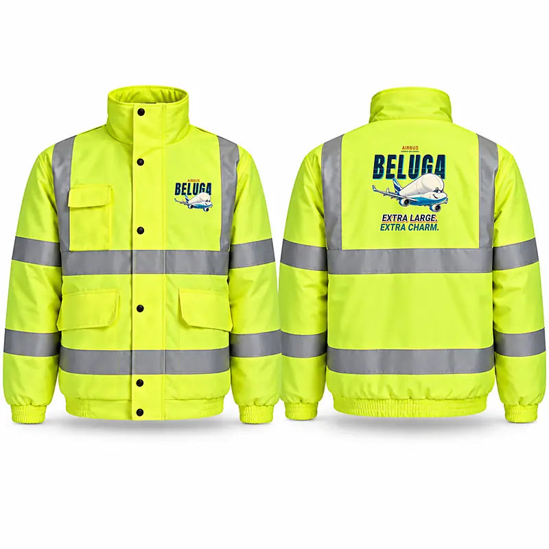 Airbus BelugaXL - A330-743L Reflective Winter Jackets - Cartoon - Fluorescent Yellow