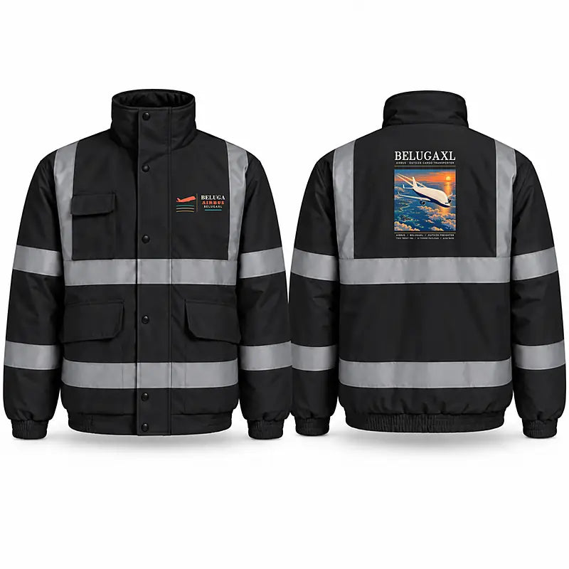 Airbus BelugaXL - A330-743L Reflective Winter Jackets - Poster - Black