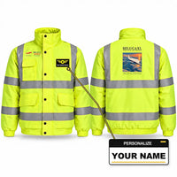 Thumbnail for Airbus BelugaXL - A330-743L Reflective Winter Jackets - Poster + Name - Fluorescent Yellow