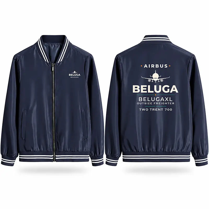 Airbus BelugaXL - A330-743L Stylish Jackets - Baseball Collar - Heritage - Navy Blue