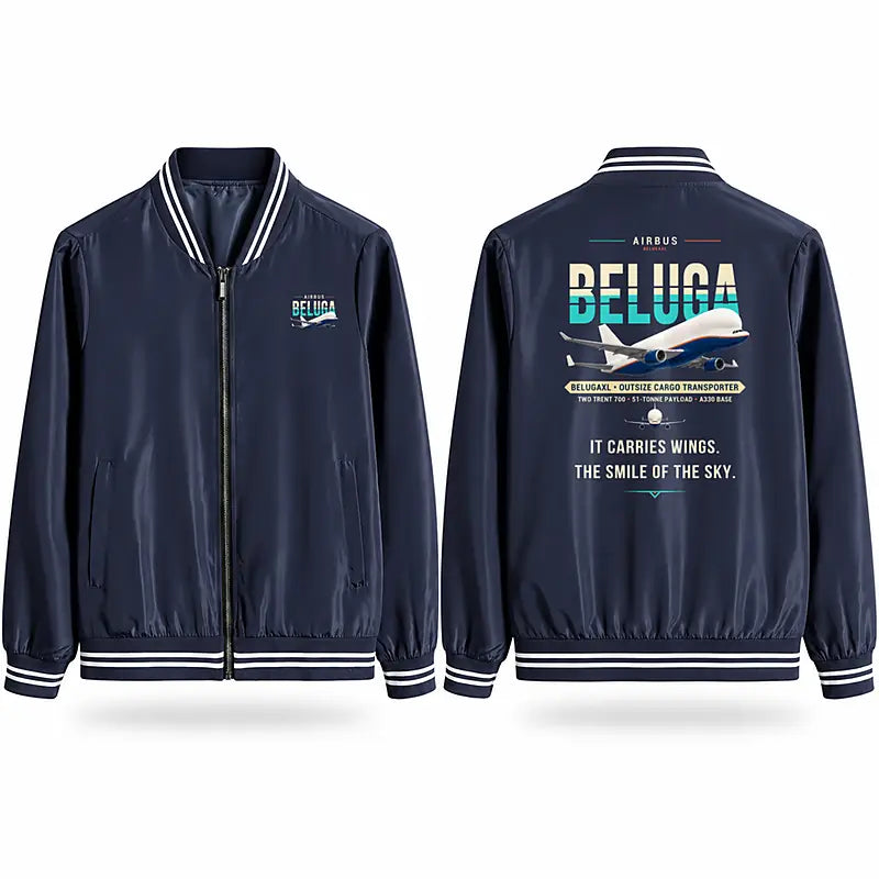 Airbus BelugaXL - A330-743L Stylish Jackets - Baseball Collar - Original - Navy Blue
