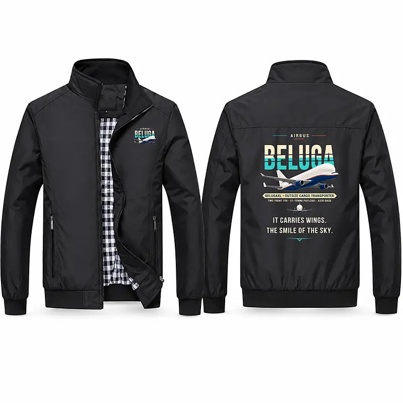 Airbus BelugaXL - A330-743L Stylish Jackets - Stand Collar - Original - Black