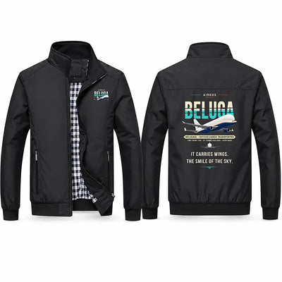 Airbus BelugaXL - A330-743L Stylish Jackets - Stand Collar - Original - Black