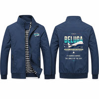 Thumbnail for Airbus BelugaXL - A330-743L Stylish Jackets - Stand Collar - Original - Navy Blue