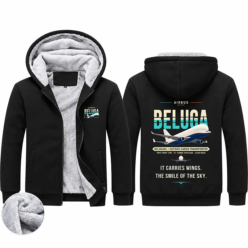 Airbus BelugaXL - A330-743L Zipped Sweatshirts - Original - Black