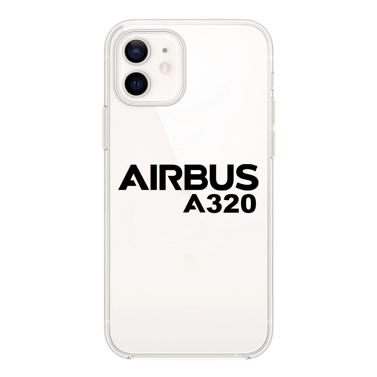 Airbus A320 & Text Designed Transparent Silicone iPhone Cases