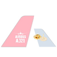 Thumbnail for Airbus A321 & Plane Designed Tail Shape Badges & Pins