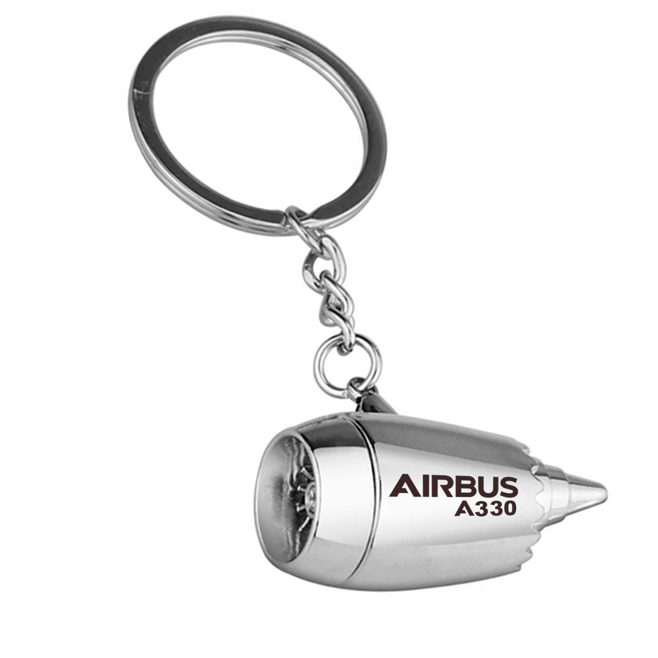 Airbus A330 & Text Jet Engine Turbine Key Chains