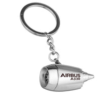 Thumbnail for Airbus A330 & Text Jet Engine Turbine Key Chains