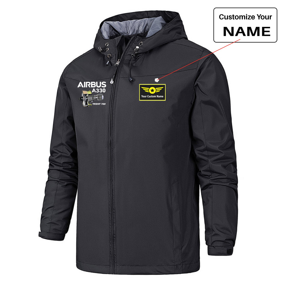 Airbus A330 & Trent 700 Engine Designed Rain Jackets & Windbreakers