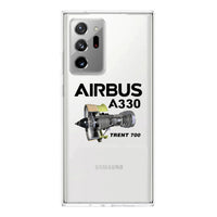 Thumbnail for Airbus A330 & Trent 700 Engine Transparent Silicone Samsung A Cases