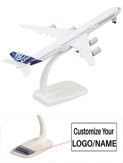 Side view of Airbus A340 (Original Livery) Airplane Model (20CM) aviation 20-30cm scale model aircraft in diecast metal.