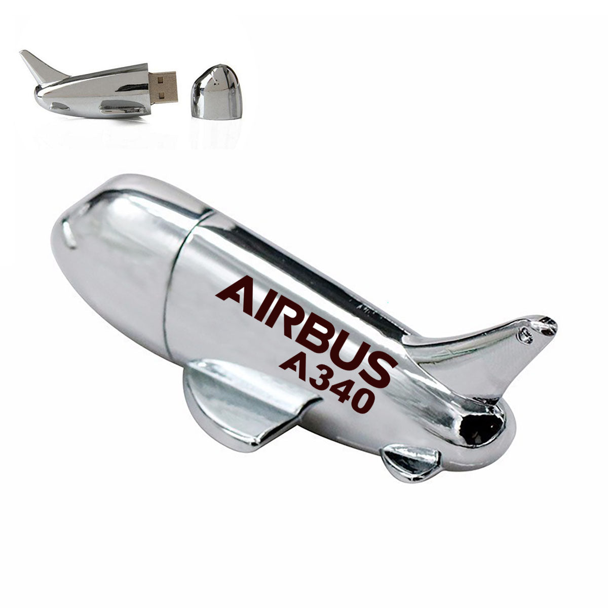 Airbus A340 & Text Designed Airplane Shape USB Drives