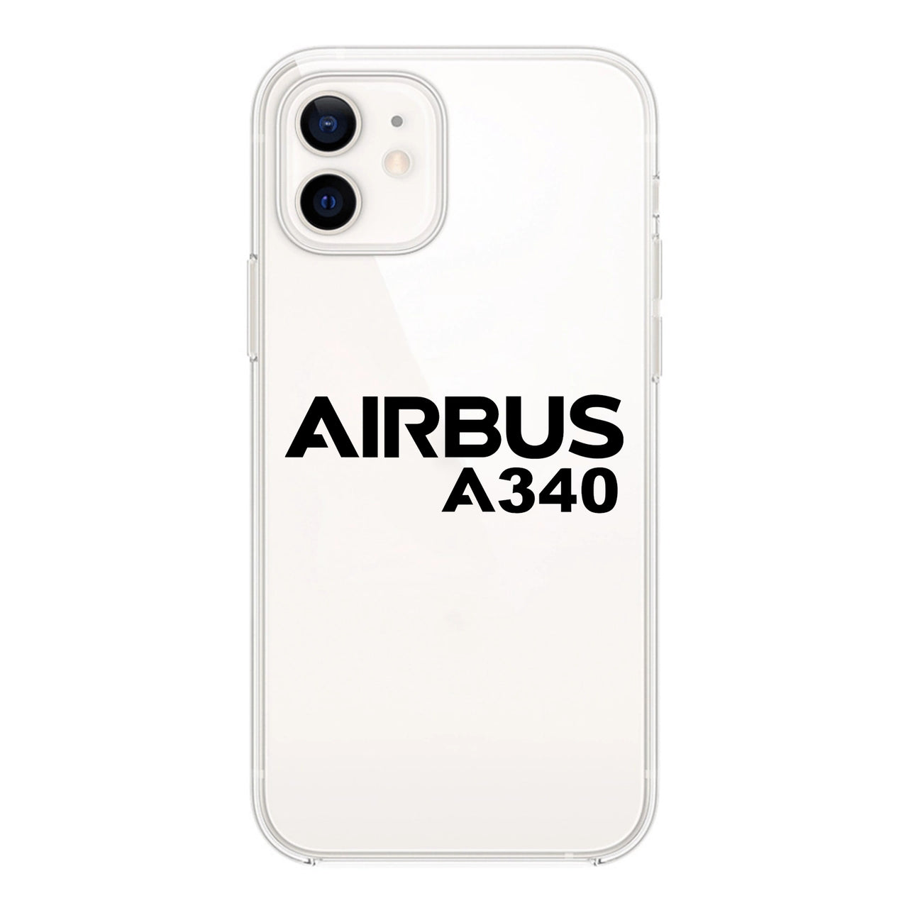 Airbus A340 & Text Designed Transparent Silicone iPhone Cases