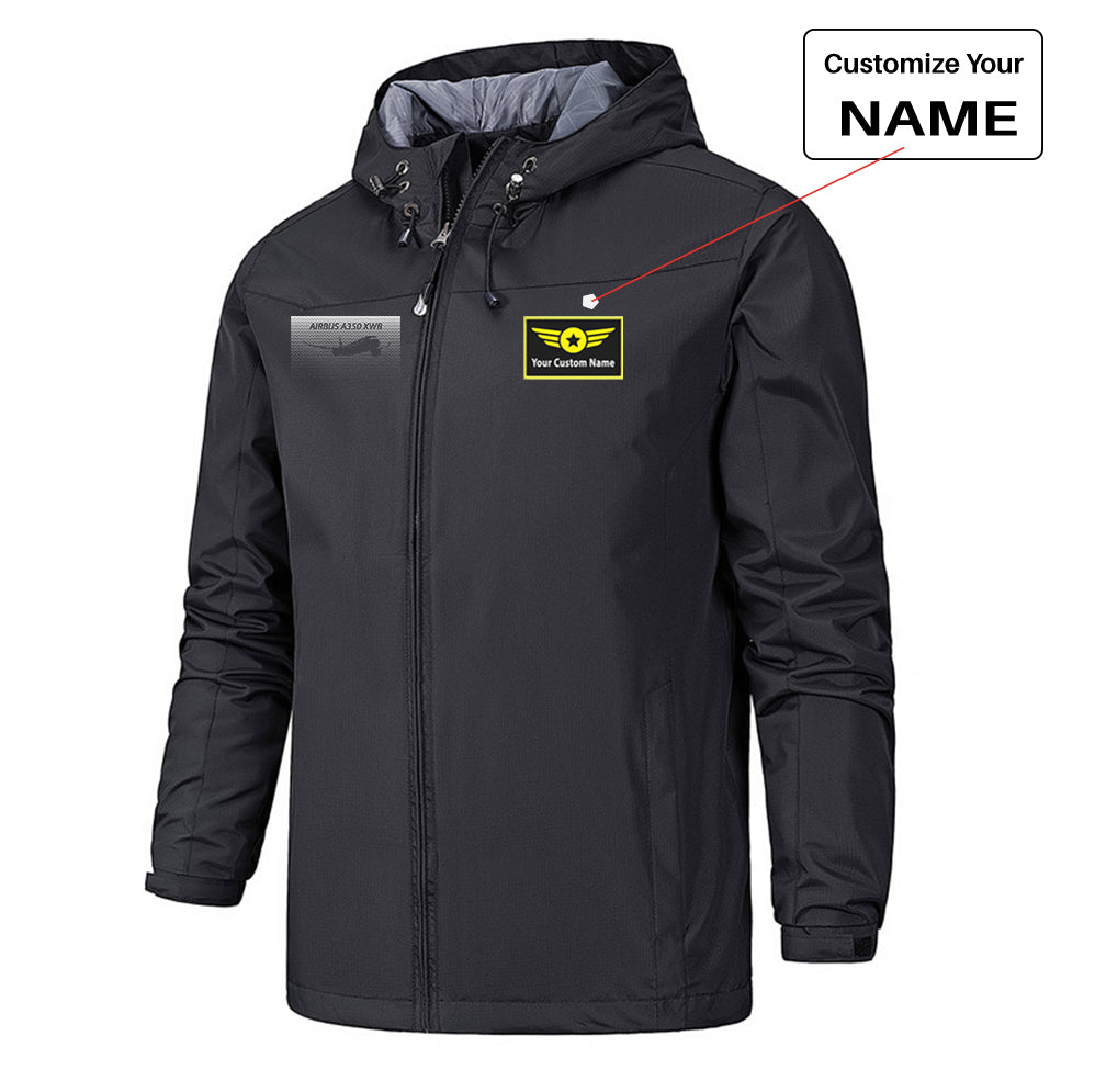 Airbus A350XWB & Dots Designed Rain Jackets & Windbreakers